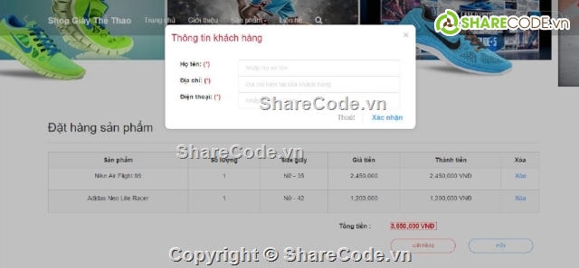 Web bán hàng,Website bán hàng,Đồ án,code bán hàng,web shop giầy dép,share full code